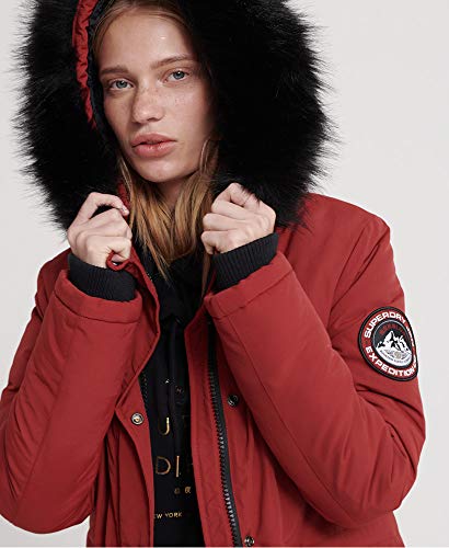 Superdry Parka Ashley Everest Granate Mujer x-Small Rojo