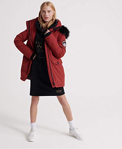 Superdry Parka Ashley Everest Granate Mujer x-Small Rojo