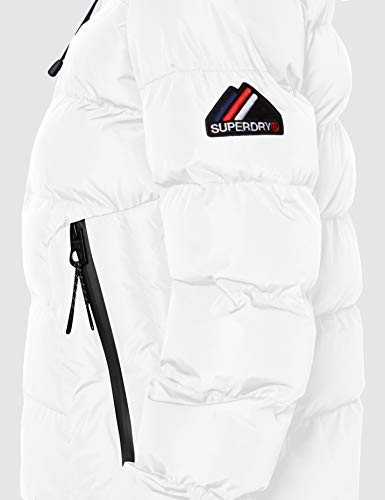 Superdry Spirit Sports Puffer Chaqueta, Blanco, L (Talla del Fabricante:14) para Mujer