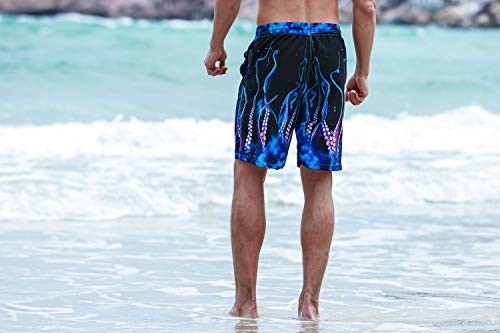 Sykooria Bañador para Hombre Impresión 54D de Cortos Secado Rápido Swim Shorts Ligero Baño Playa Shorts S-XXL