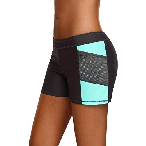 TeamWorld Mujeres Playa Pantalones Cortos de Natación Bottom Ropa de Baño Bikini, Verano Shorts de Baño Mujer Bañador Short Yoga Deportes Shorts de Natación Secado Rápido