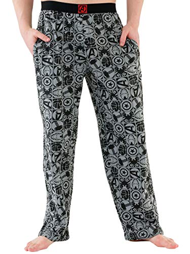 The Avengers Marvel Avengers - Pantalones del pijama para Hombre 2XL Gris