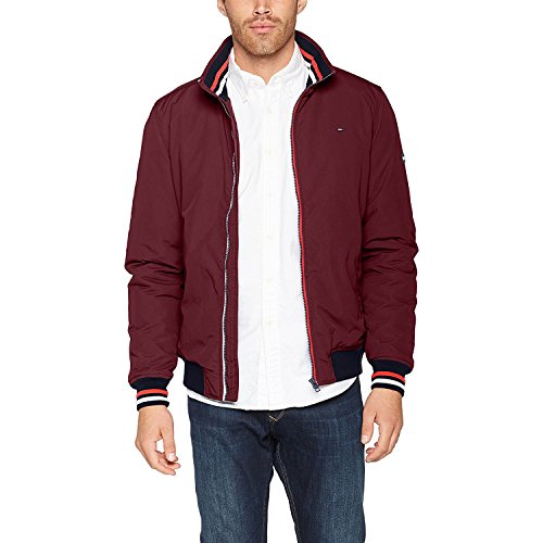 Tommy Hilfiger Basic Padded Casual Chaqueta, Rojo (Windsor Wine 674), X-Large para Hombre