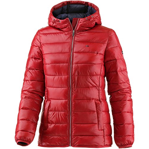 Tommy Hilfiger Basic Quilted Hooded Chaqueta, Rojo (Samba 602), Small para Mujer