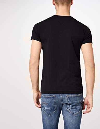 Tommy Hilfiger Core Stretch Slim CNECK tee Camiseta, Negro (Flag Black 083), Medium para Hombre