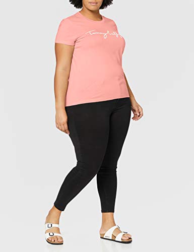 Tommy Hilfiger Crew Neck Graphic tee Camiseta, Rosa (Pink Grapefruit Th8), 34 (Talla del Fabricante: X-Small) para Mujer