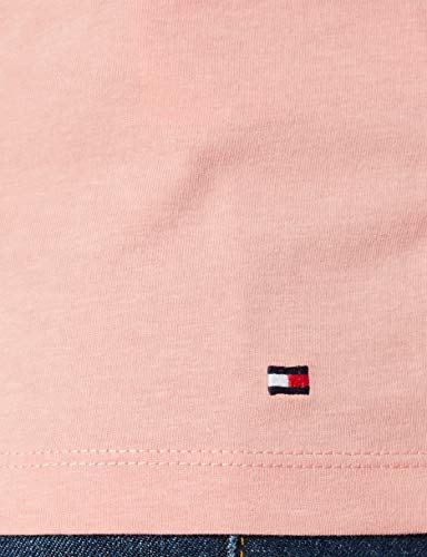 Tommy Hilfiger Crew Neck Graphic tee Camiseta sin Mangas para bebés y niños pequeños, Rosa calmante, M para Mujer