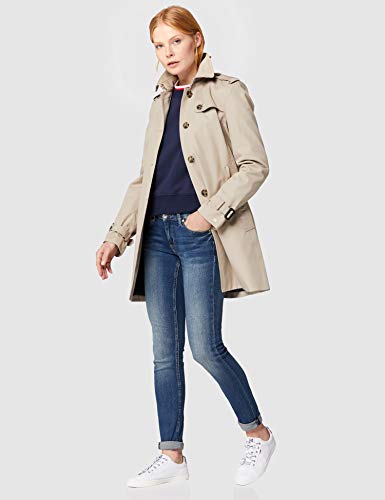 Tommy Hilfiger Heritage Single Breasted Trench Abrigo, Beige (Medium Taupe 055), XS (Talla fabricante: XS) para Mujer