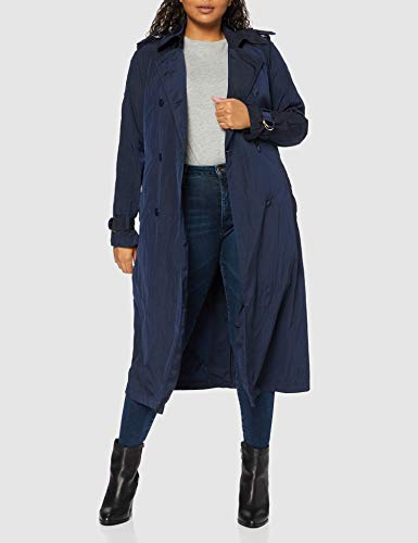 Tommy Hilfiger Ingrid Tech Trench Abrigo, Azul (Peacoat 443), 42 (Talla del Fabricante: Large) para Mujer