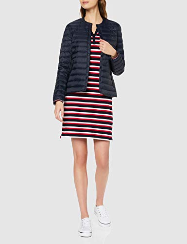 Tommy Hilfiger Mujer Bella LW Down Collarless Jkt Parka Not Applicable, Azul (Desert Sky Dw5), 44 (Talla del Fabricante: XX-Large)