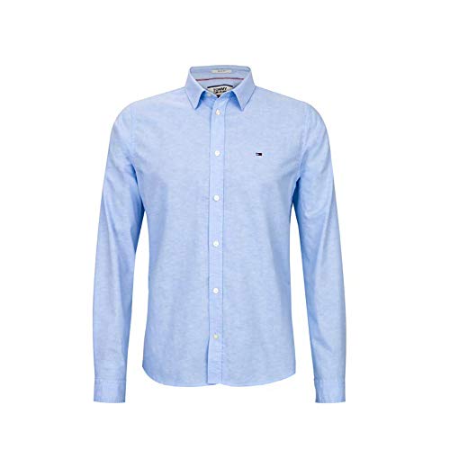 Tommy Hilfiger Oxford Shirt Slim Fit (XL, Light Teal)