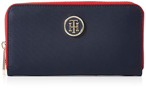 Tommy Hilfiger Poppy Lrg Za Wallet, Cartera para Mujer, Azul (Tommy Navy), 2x10x19 cm (W x H x L)