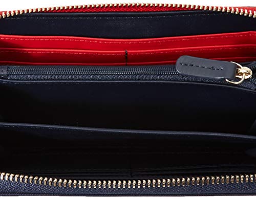 Tommy Hilfiger Poppy Lrg Za Wallet, Cartera para Mujer, Azul (Tommy Navy), 2x10x19 cm (W x H x L)