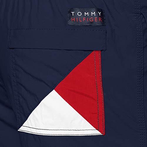 Tommy Hilfiger SF Medium Drawstring Bañador, Azul (Pitch Blue), Small (Talla del Fabricante:) para Hombre