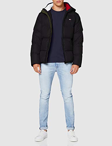 Tommy Jeans TJM Essential Down Jacket Chaqueta, Negro, S para Hombre