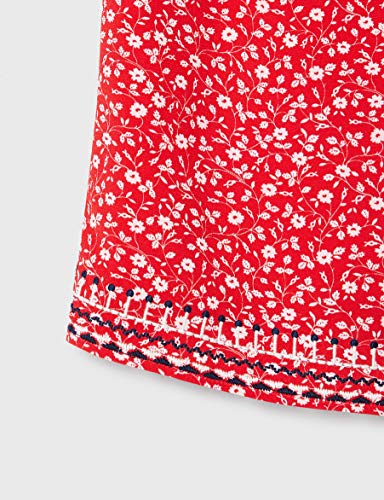 Tommy Jeans Tjw Embroidery Strap Top Blusa, Rojo (Floral Print/Deep Crimson 0k3), 36 (Talla del Fabricante: Small) para Mujer