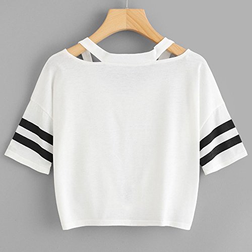 Tosonse Camiseta para Mujer Tops Manga Corta Jersey Yoga Blusa Cuello Redondo Tanques Camisas Camiseta Túnica Nudo Torcedura Impresión Delantera