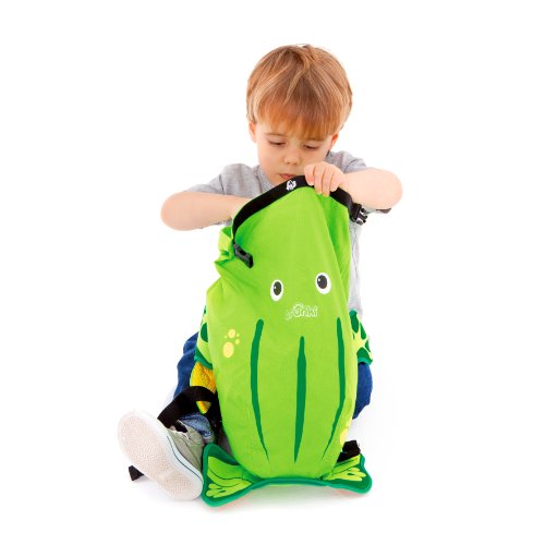 Trunki PaddlePak - Mochila infantil impermeable para piscina y gimnasio, Verde, 37 x 29 x 17 cm