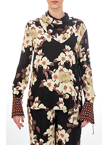 Twin Set TA7252 Blusa, Multicolor (Stampa Fiori Ciliegio), 44 para Mujer