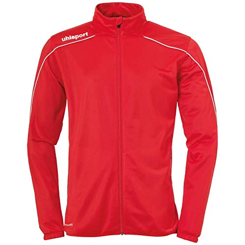 uhlsport Stream 22 Classic Jacket Chaqueta De Poliéster con Cuello Alto, Unisex Adulto, Red/White, L