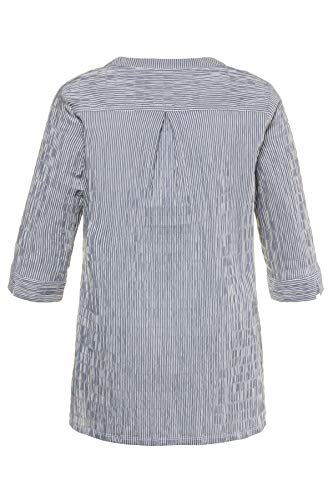 Ulla Popken Bubbeltunika Mit Streifen, Blusa para Mujer, Azul (Dunkelblau 70), 50