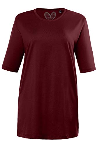 Ulla Popken Rundhals, Camiseta para Mujer, Rojo (Rot 51), 44