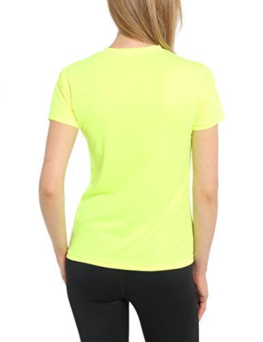 Ultrasport Endurance Vista Performance, Camiseta de manga corta para mujer, Amarillo, 42 EU