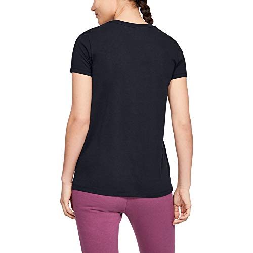 Under Armour Graphic Sportstyle Classic Crew Camisa Manga Corta, Mujer, Negro, SM