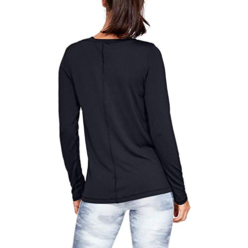 Under Armour Heatgear Armour Camisa de manga larga, Mujer, Negro, SM