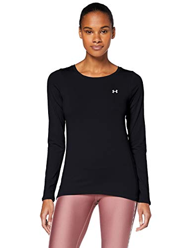 Under Armour Heatgear Armour Camisa de manga larga, Mujer, Negro, SM