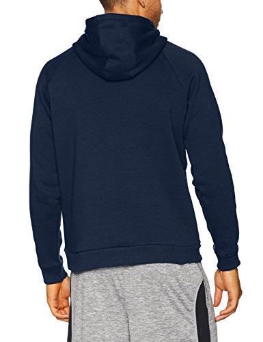 Under Armour Rival Fleece Box Logo Hoodie, Sudadera Hombre, Azul (Academy/White (408)), L