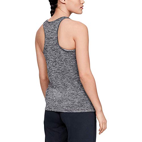 Under Armour Tech Tank-Twist Tirantes, Camiseta Deportiva, Mujer, Negro (Black/Metallic Silver), M