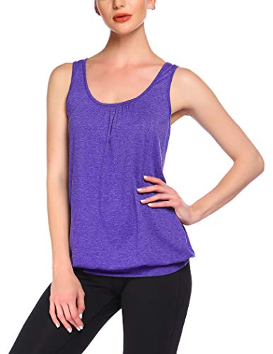 UNibelle Camisetas sin Mangas de Fitness Deportiva de Tirantes para Mujer Yoga Pilates Running S-XXL