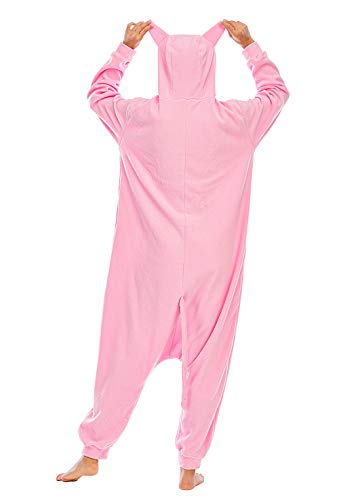 Unisexo Adulto Animal Pijama Cosplay Disfraz con Capucha Onesies Kigurumi Pyjama Homewear Mamelucos Ropa De Dormir para Carnaval Halloween,LTY53,Cerdo,M