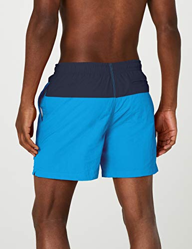 Urban Classics Block Swim Shorts Bañador de natación, Multicolor (Nvy/Turquoise), 3XL para Hombre