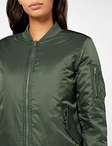 Urban Classics Ladies Basic Bomber Jacket Chaqueta, Verde - Verde (Oliva 176), 38 (tamaño del Fabricante: M) para Mujer