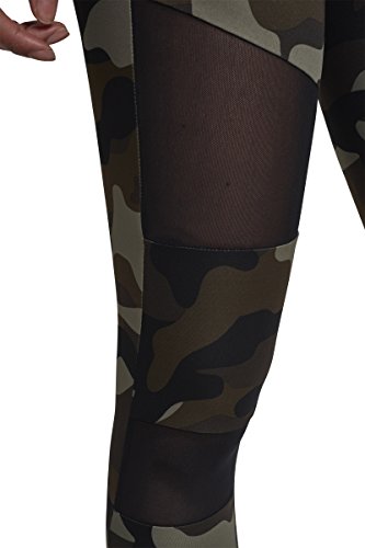 Urban Classics Ladies Camo Tech Mesh Leggings, woodcamo/blk, L para Mujer