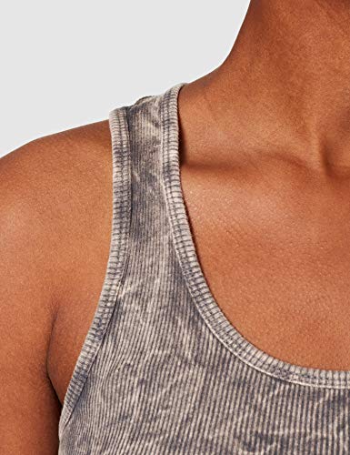 Urban Classics Ladies Crinkle Camo Tanktop Camiseta Deportiva de Tirantes, Gris (Grey 00111), S para Mujer