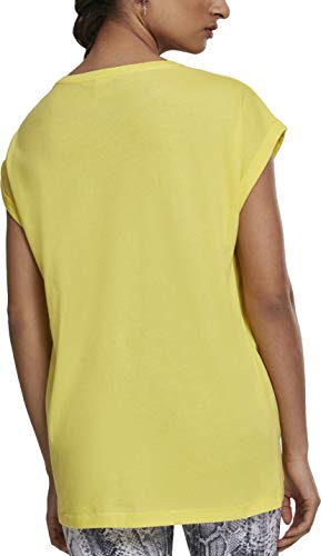 Urban Classics Ladies Extended Shoulder tee Camiseta, Amarillo (Bright-Yellow 01684), XS para Mujer