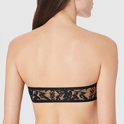 Urban Classics Ladies Laces Bandeau Camiseta sin Mangas, Negro (Black 00007), S para Mujer