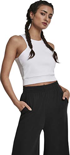 Urban Classics Ladies Squared Short Top Camiseta Deportiva de Tirantes, Blanco (White 00220), X-Small para Mujer