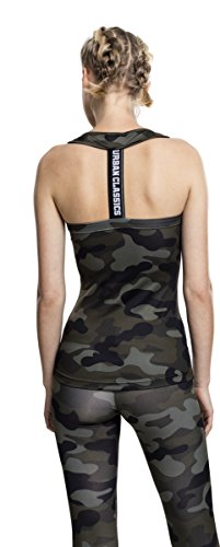 Urban Classics Ladies Top Camiseta, Multicolor (Wood Camo 396), S para Mujer