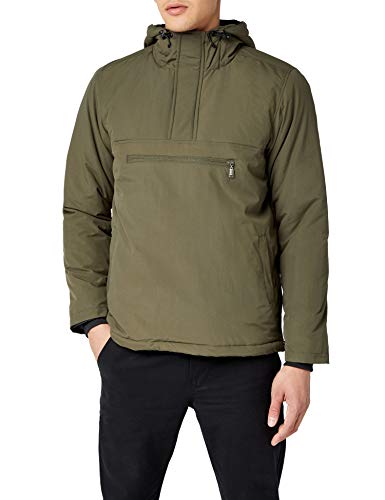 Urban Classics Padded Pull Over Jacket Chaqueta, Grün (Olive 176), X-Large para Hombre