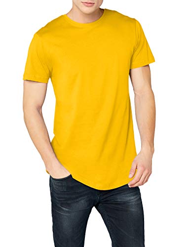 Urban Classics Shaped Long tee Camiseta, Amarillo (Chrome Yellow), XXL para Hombre