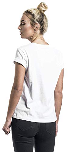 Vans Flying V Crew Camiseta, Blanco (White Black), 8 (Talla del Fabricante: Small) para Mujer