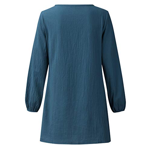 Vectry Blancas Mujer Otoño Blusa Sexi De Vestir Mujer Blusones Mujer Blusas para Mujer Otoño Sexy Bluson Mujer Talla Grande Camisas Fiesta Mujer Tallas Grandes Camisa Azul