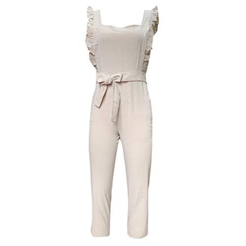 Vectry Mono Elegante Mujer Bodysuit Mujer Sexy Pantalones De Talla Grande para Mujer Jumpsuits Mujer Elegantes Monos Estampados Mono Mujer Beige