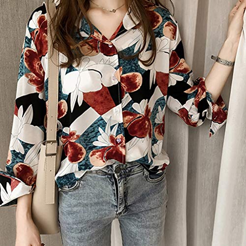 Vectry Otoño 2019 Barata Blusa De Vestir Mujer Ropa Barata De Mujer Blusones Mujer Tallas Grandes Camisas Blancas Mujer Camisa Hawaiana Mujer Camisas De Mujer De Manga Larga Camisa Roja