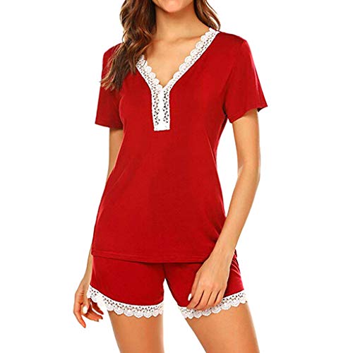 Vectry Pijama Mujer Invierno Pijamas De Mujer Sexy Conjunto De Pijama Mujer Camisones Sexys Mujer Ropa Interior Mujer Sexy Conjuntos Lenceria Mujer Sexy Tallas Grandes Pijamas Rojo