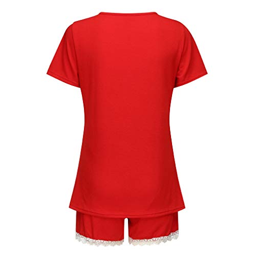 Vectry Pijama Mujer Invierno Pijamas De Mujer Sexy Conjunto De Pijama Mujer Camisones Sexys Mujer Ropa Interior Mujer Sexy Conjuntos Lenceria Mujer Sexy Tallas Grandes Pijamas Rojo